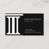 Modern Law & Justice Business Card | Attorney  Visitenkarte (Rückseite)