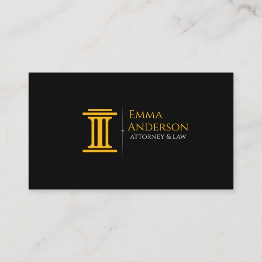 Modern Law & Justice Business Card | Attorney  Visitenkarte (Vorderseite)