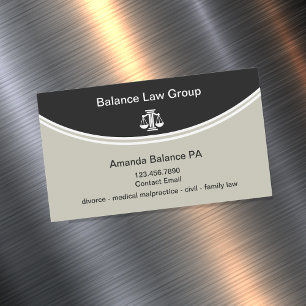 Modern Law Logo Magnetische Anwalt Geschäftskarten Visitenkarte