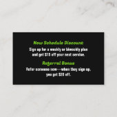 Modern Lawn Care & Landscaping Loyalty Card Visitenkarte (Rückseite)