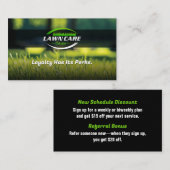 Modern Lawn Care & Landscaping Loyalty Card Visitenkarte (Vorne/Hinten)