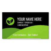 Modern Lawn Care Landscaping Magnetische Visitenkarte (Vorderseite)