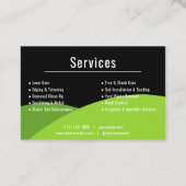 Modern Lawn Care Landscaping Visitenkarte (Rückseite)