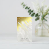 Modern Layered Gold Marble Juwelier Display Card Visitenkarte (Stehend Vorderseite)