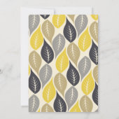 Modern Leaf Fall Bridal Dusche Einladung (Rückseite)