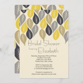 Modern Leaf Fall Bridal Dusche Einladung (Vorne/Hinten)
