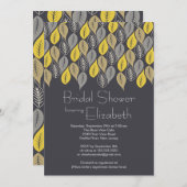 Modern Leaf Fall Bridal Dusche Einladung (Vorne/Hinten)