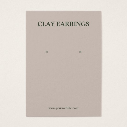 Modern Leaf Pattern Schmuck Earring Display Card (Vorderseite)