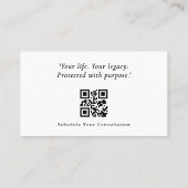 Modern Legal Counsel QR Code Visitenkarte (Rückseite)