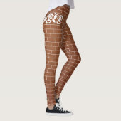 Modern Leggings Brick Wall Design and Custom Text (Rechts)