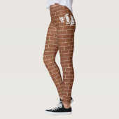 Modern Leggings Brick Wall Design and Custom Text (Links)