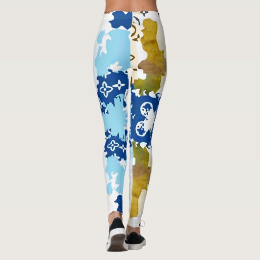 modern leggings in blue camouflage (Rückseite)