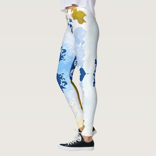 modern leggings in blue camouflage (Links)