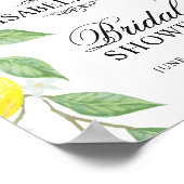 Modern Lemon Boho Brautparty Begrüßungszeichen Poster (Ecke)