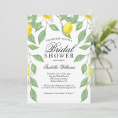 Modern Lemon Boho Brautparty Einladung (Stehend Vorderseite)
