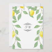 Modern Lemon Boho Brautparty Einladung (Rückseite)