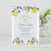 Modern Lemon Brautparty Einladung (Stehend Vorderseite)
