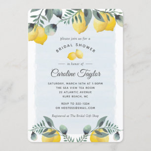 Modern Lemon Brautparty Einladung
