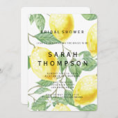 Modern Lemon Bridal Dusche Einladung (Vorne/Hinten)