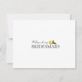 Modern Lemon Bridesmaid Vorschlag Card Save The Date (Vorderseite)
