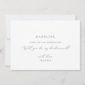 Modern Lemon Garden Bridesmaid Vorschlag Card Einladung (Rückseite)