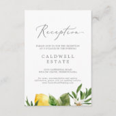 Modern Lemon Garden Empfang Beilage Karte (Vorderseite)