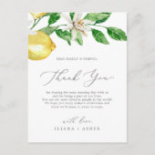 Modern Lemon Garden Vielen Dank Empfang Card Postkarte (Vorderseite)