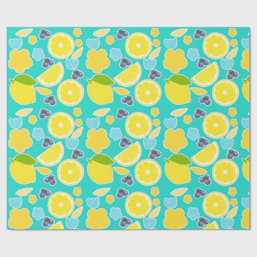 Modern Lemon Geschenkpapier (Flach)