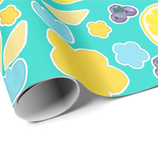 Modern Lemon Geschenkpapier (Rolleneckpunkt)