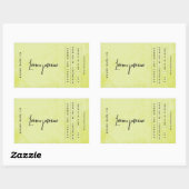 Modern Lemon Green Rustic Label Rechteckiger Aufkleber (Blatt)