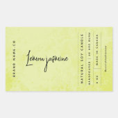 Modern Lemon Green Rustic Label Rechteckiger Aufkleber (Vorderseite)