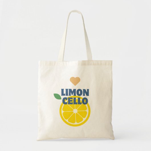Modern Lemon Heart Limoncello Gefallen Geschenk Me Tragetasche (Vorne)