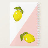 Modern Lemon & Pink Blocks Planner Planer (Rückseite)