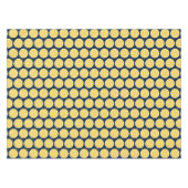 Modern Lemon Slice Navy Blue & Yellow Tischdecke (Vorderseite (Horizontal))