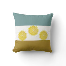 Modern Lemon Trio Throw Kissen