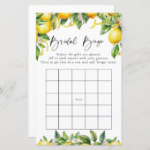 Modern Lemons Citrus Bridal Bingo Game (Vorne/Hinten)