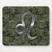Modern Leo Zodiac signiert über grüne digitale Cam Mousepad (Vorne)