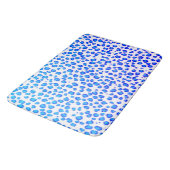 Modern Leopard Animal Print Muster Blau Lila Badematte (Schrägansicht)