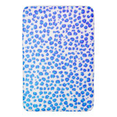Modern Leopard Animal Print Muster Blau Lila Badematte (Vorderseite Vertikal)