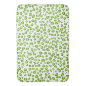 Modern Leopard Animal Print Muster Green Badematte (Vorderseite Vertikal)