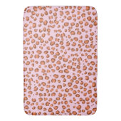 Modern Leopard Animal Print Muster Red Pink Badematte (Vorderseite Vertikal)