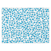 Modern Leopard Blue Patterns Animal Print Tischdecke (Vorderseite (Horizontal))