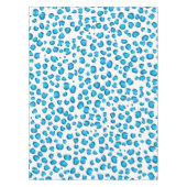 Modern Leopard Blue Patterns Animal Print Tischdecke (Vorderseite)