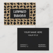 Modern Leopard Fashion Leopard Muster Visitenkarte (Vorne/Hinten)