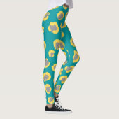 Modern Leopard Geparden Tigertiere Blau niedlich L Leggings (Rechts)