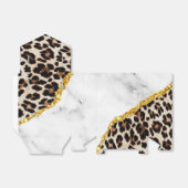 Modern Leopard Gold Agate Geode Monogram Fevor Box Geschenkschachtel (Ungefaltet)