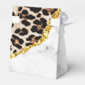 Modern Leopard Gold Agate Geode Monogram Fevor Box Geschenkschachtel (Rückseite)