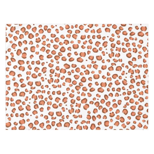 Modern Leopard Muster Animal Print Red Tischdecke (Vorderseite (Horizontal))
