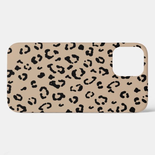 Modern Leopard Neutral I Cheetah Print Case-Mate iPhone Hülle (Rückseite (Horizontal))