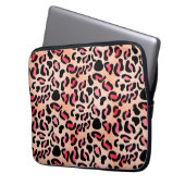 Modern Leopard Pattern Animal Print Laptopschutzhülle (Vorderseite Links)